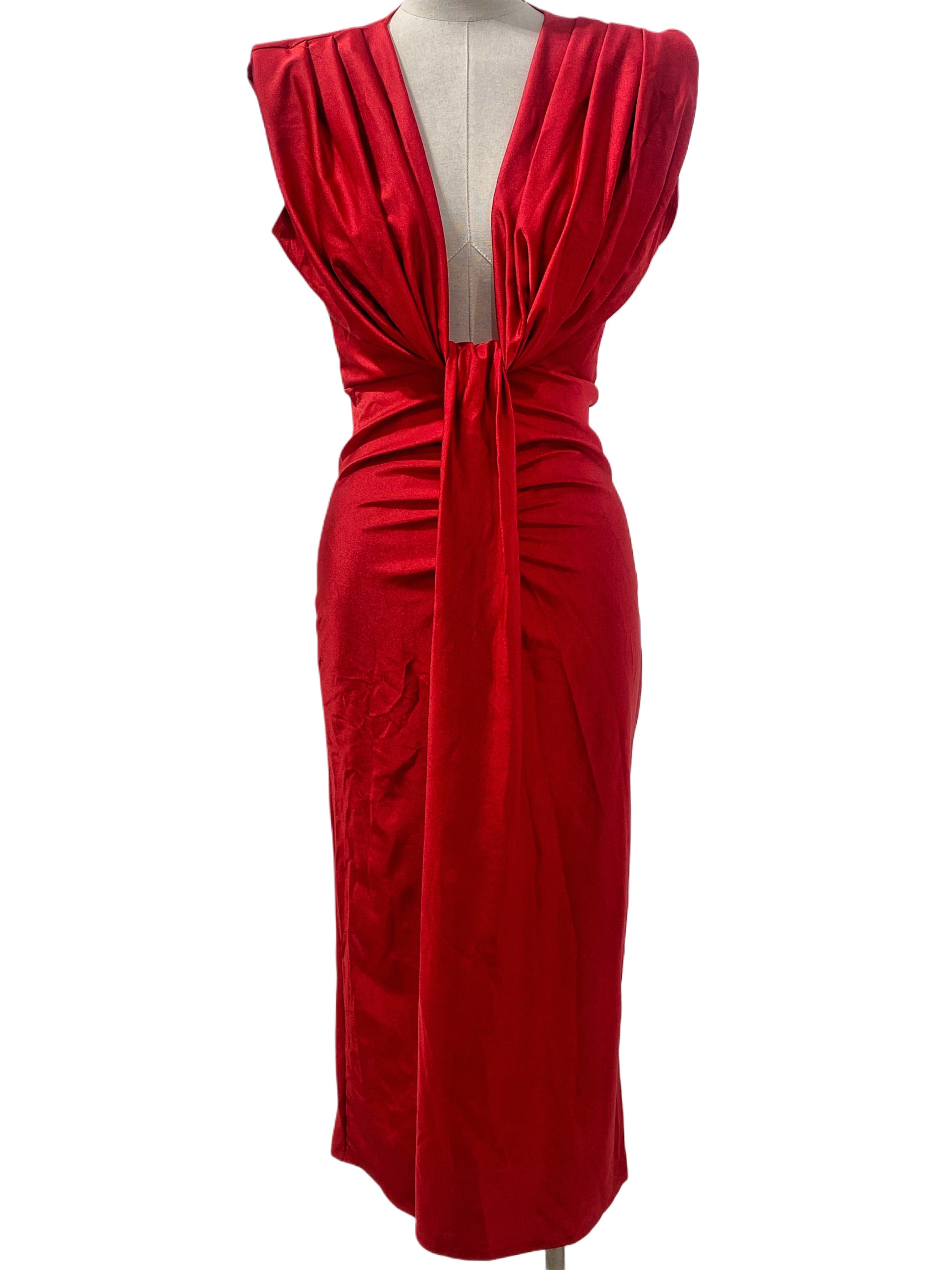 VESTIDO MIDI ELÁSTICO BRILLANTE 5484 - Emma Wu Design