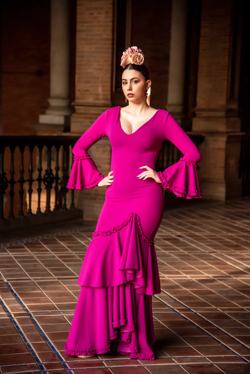 COSTUMES DE FLAMENCO POUR LA FOIRE D'AVRIL &amp; FLAMENCO LICRA EM229 EMMA WU DESIGN FLAMENCO