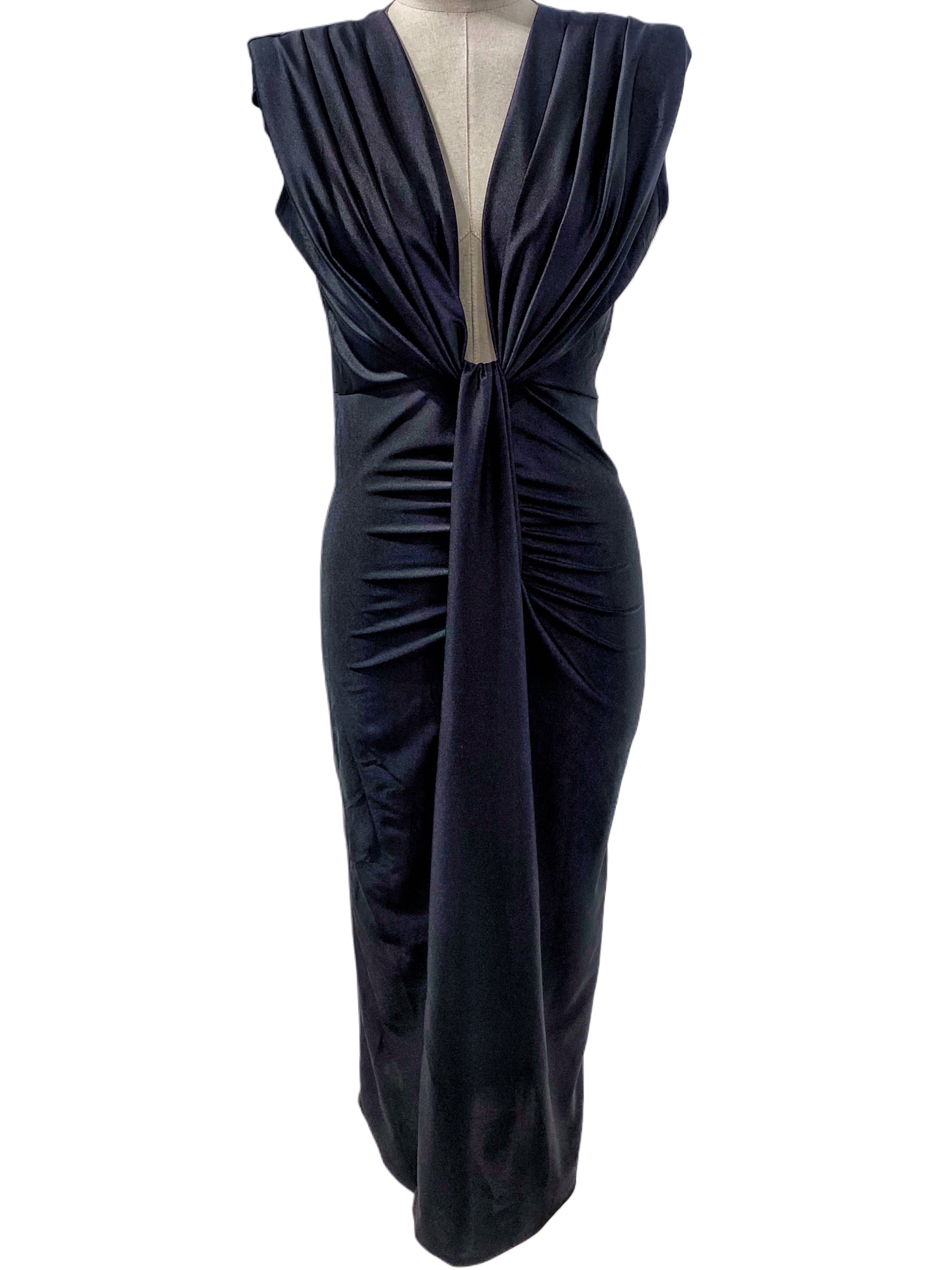 VESTIDO MIDI ELÁSTICO BRILLANTE 5484 - Emma Wu Design