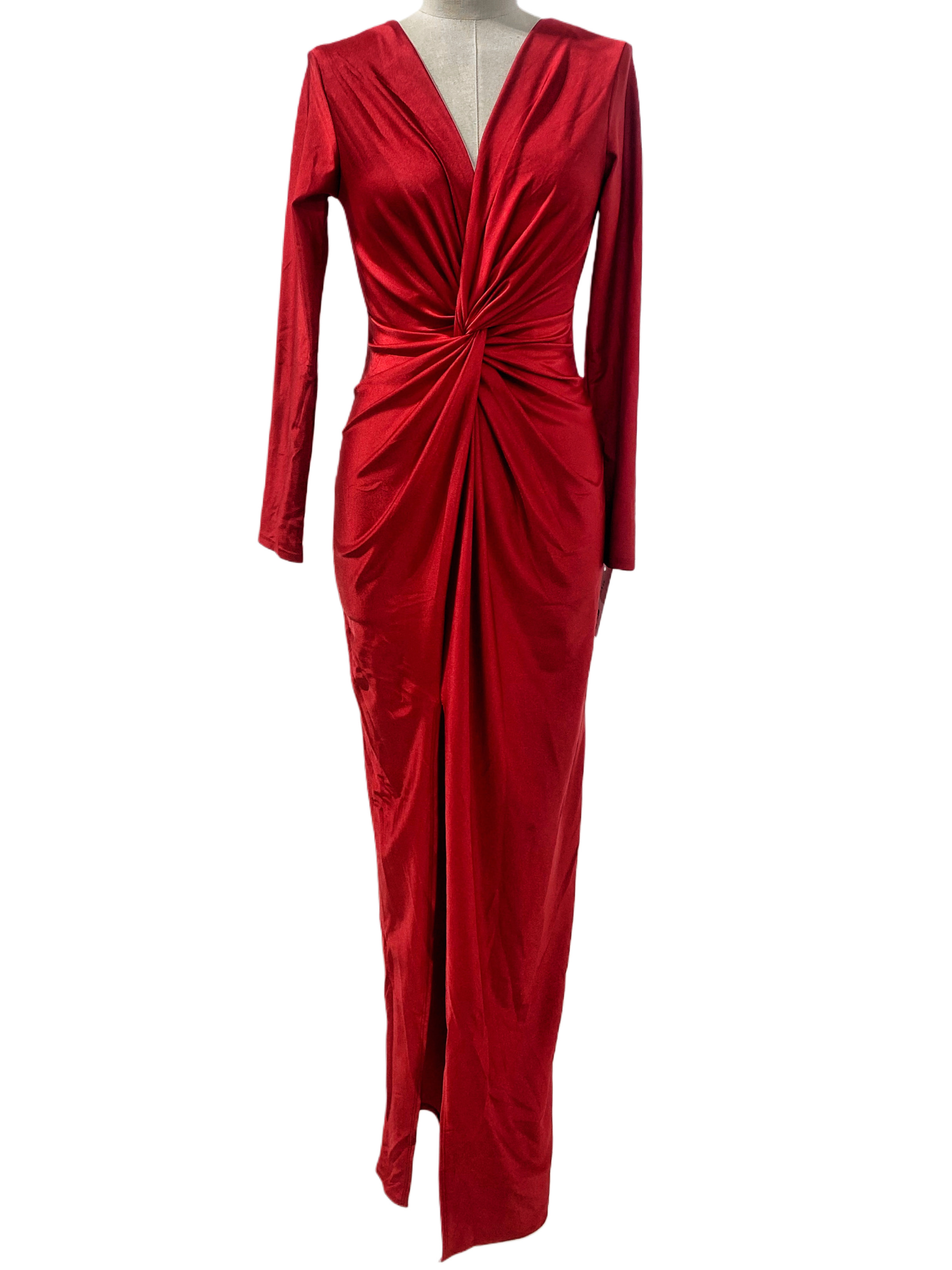 Long Shiny Stretch Dress 5047 - Emma Wu Design