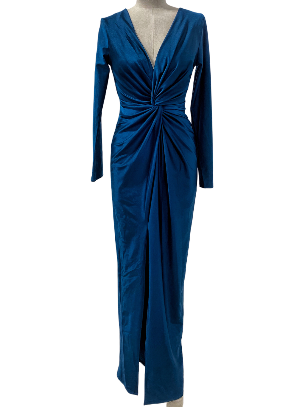 Long Shiny Stretch Dress 5047 - Emma Wu Design