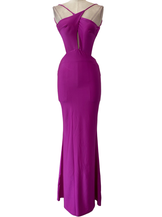 VESTIDO LARGO ELÁSTICO BRILLANTE - Emma Wu - 25081