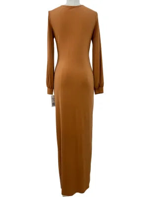 Emma Wu Design Vestido Largo 5046 de Lycra con Corte Elegante y Abertura lateral para Mujer