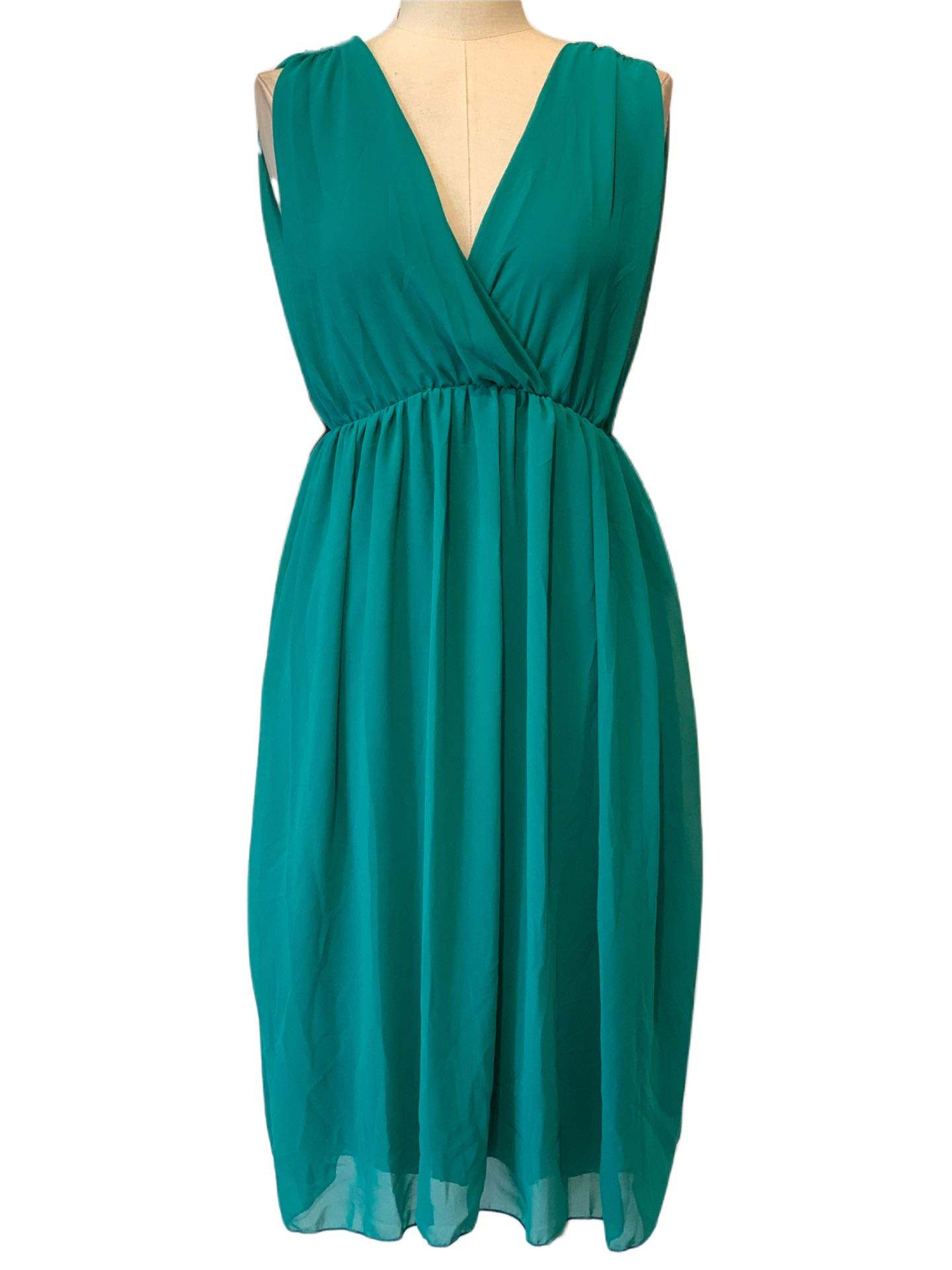 Emma Wu Design Vestido Midi 3873 en Gasà Color Rosa Claro sin Mangas para Mujer Elegante y Detallado