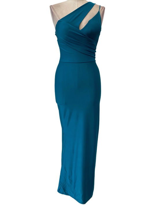 VESTIDO LARGO ELÁSTICO BRILLANTE - Emma Wu - 25017