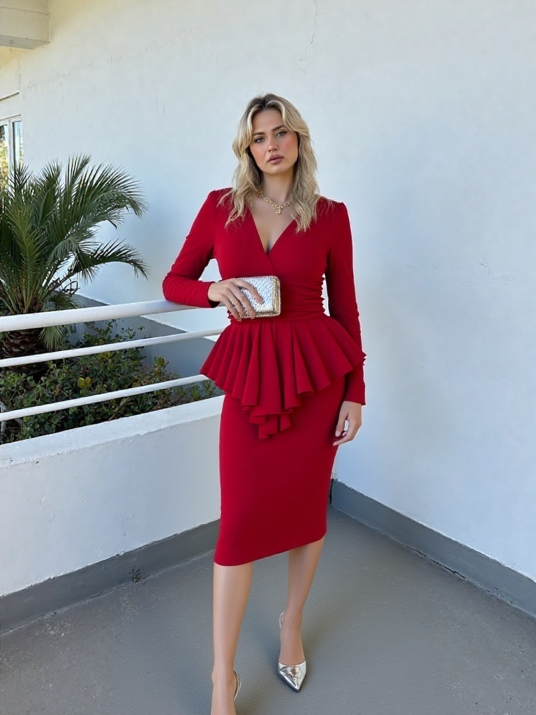 MIDI DRESS 4136 - Emma Wu Design