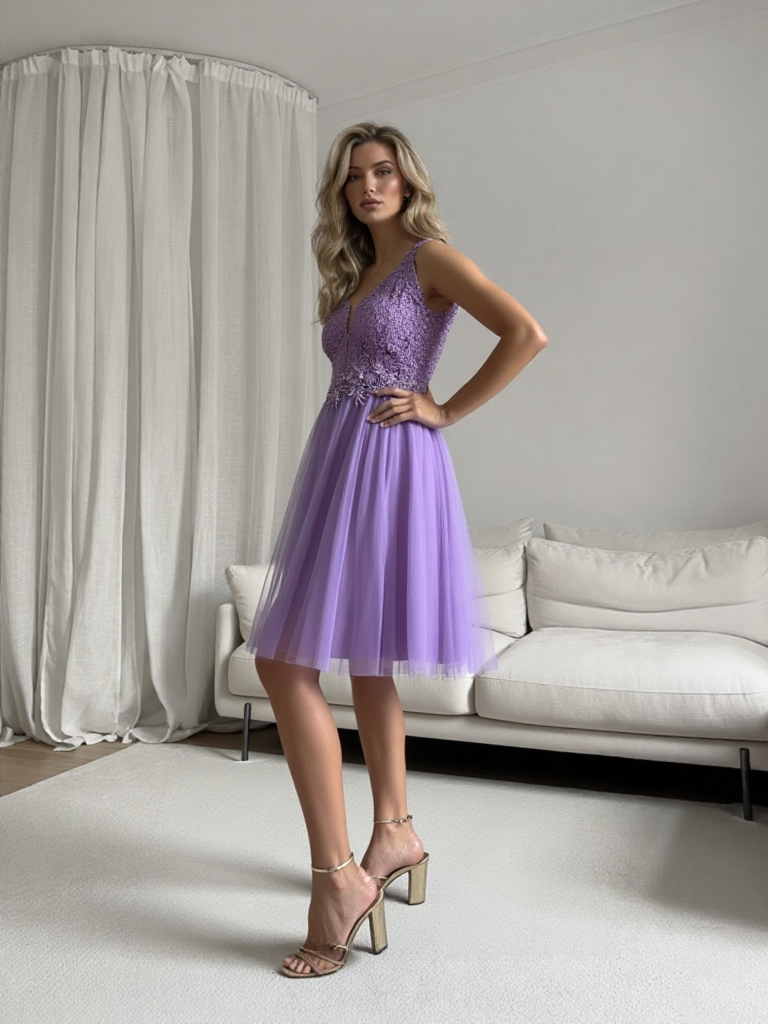 Robe courte 0755 - Emma Wu Design
