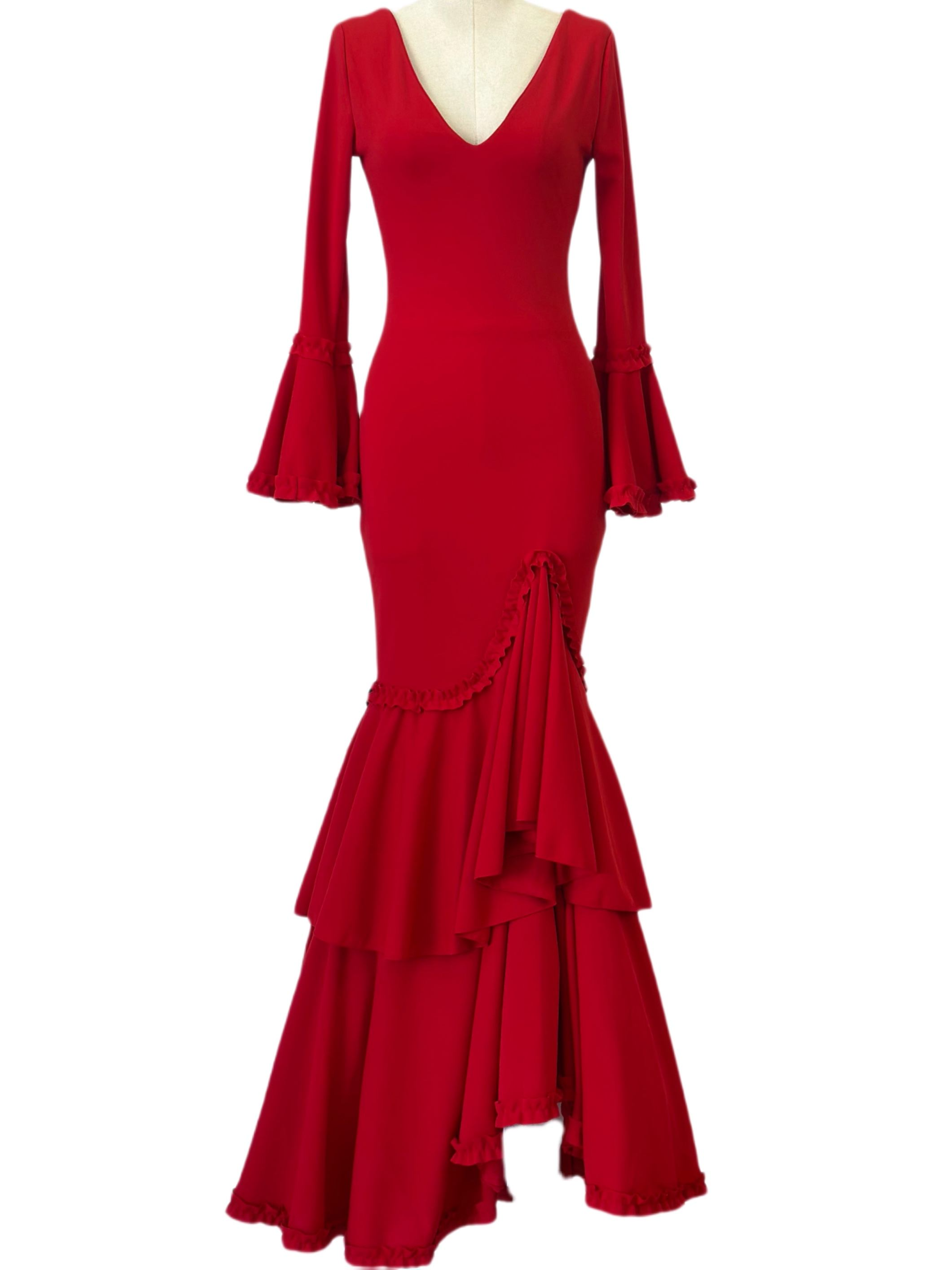 COSTUMES DE FLAMENCO POUR LA FOIRE D'AVRIL &amp; FLAMENCO LICRA EM229 EMMA WU DESIGN FLAMENCO