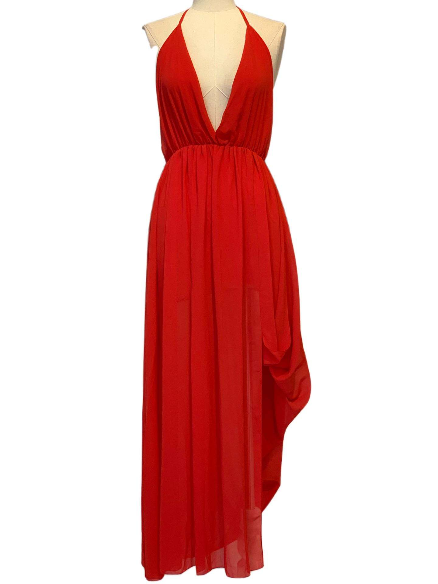 Emma Wu Design Vestido Largo 17499 de Gasa Elegante y Sofisticado para Mujer