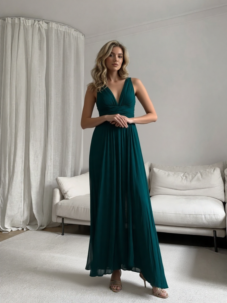 VESTIDO LARGO 7001 - Emma Wu Design