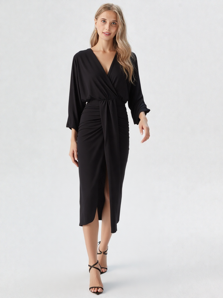 VESTIDO MIDI 25142  - Emma Wu Design